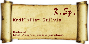 Knöpfler Szilvia névjegykártya